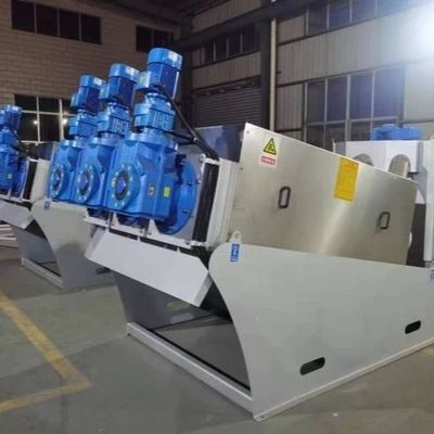Low Speed Automatic Multi Disc Screw Press Sludge Dewatering Screw Press Dehydrator For Wastewater Treatment