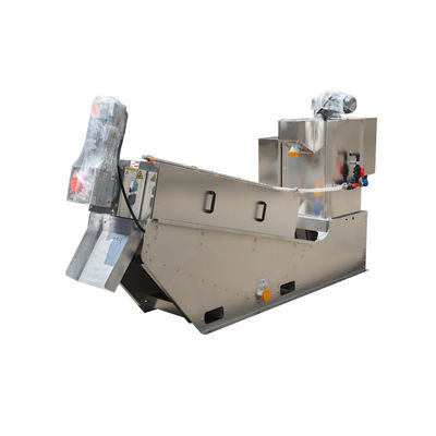 Low Speed Automatic Multi Disc Screw Press Sludge Dewatering Screw Press Dehydrator For Wastewater Treatment